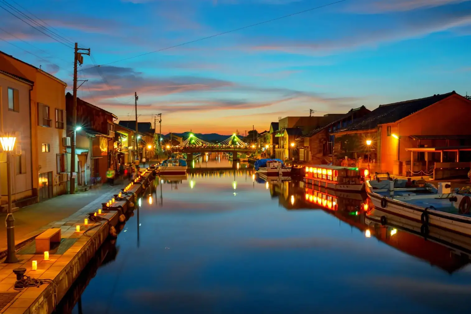 夕暮れ時の内川