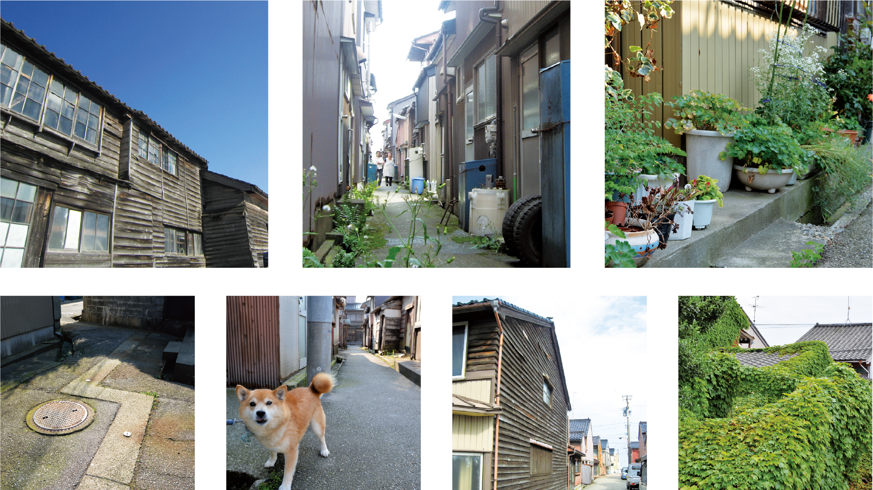 内川の路地の風景