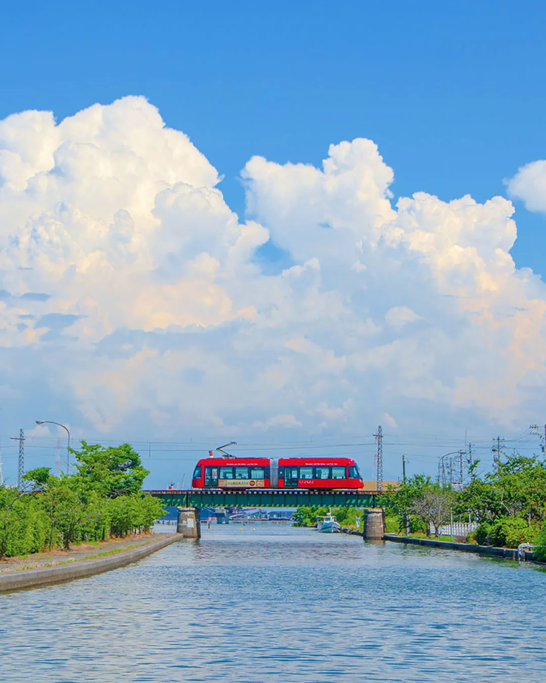 夕日が沈んだ内川